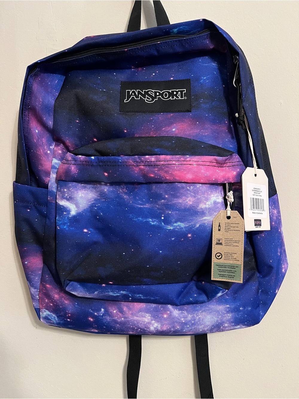 JanSport Galaxy Print Backpack in Blue/Purple nwt